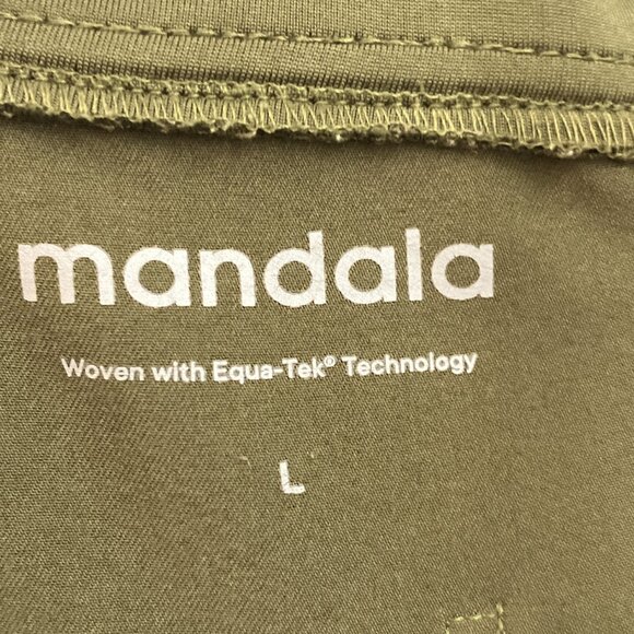 Mandala Men's Large L Green Slim Leg Style Pockets Stretch Waist Scrub Pants - Picture 3 of 4